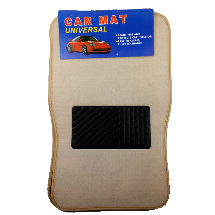 PVC Flocking Wire Loop Foot Mat Car Interior Design Supplies Embroidered Printed Logo Car Universal Foot Pad