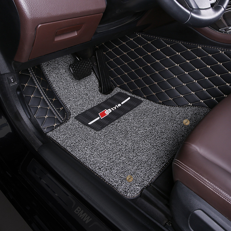 Car Foot Mat Wire Ring Waterproof Stain-Resistant Easy-to-Clean Special Car Full Collection Surrounded by Leather Floor Mat Original Car Printing