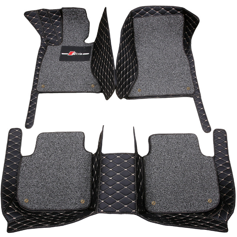 Car Foot Mat Wire Ring Waterproof Stain-Resistant Easy-to-Clean Special Car Full Collection Surrounded by Leather Floor Mat Original Car Printing