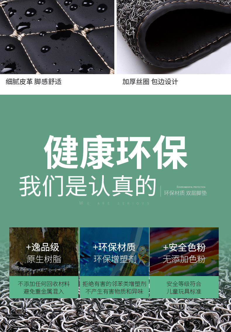 Car Foot Mat Wire Ring Waterproof Stain-Resistant Easy-to-Clean Special Car Full Collection Surrounded by Leather Floor Mat Original Car Printing
