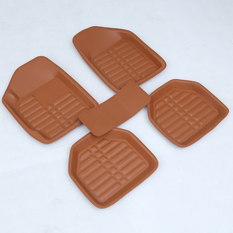 General Car Foot Mat Indentation Fully Surrounded Car Foot Mats Leather Universal Foot Pad Wholesale Customization