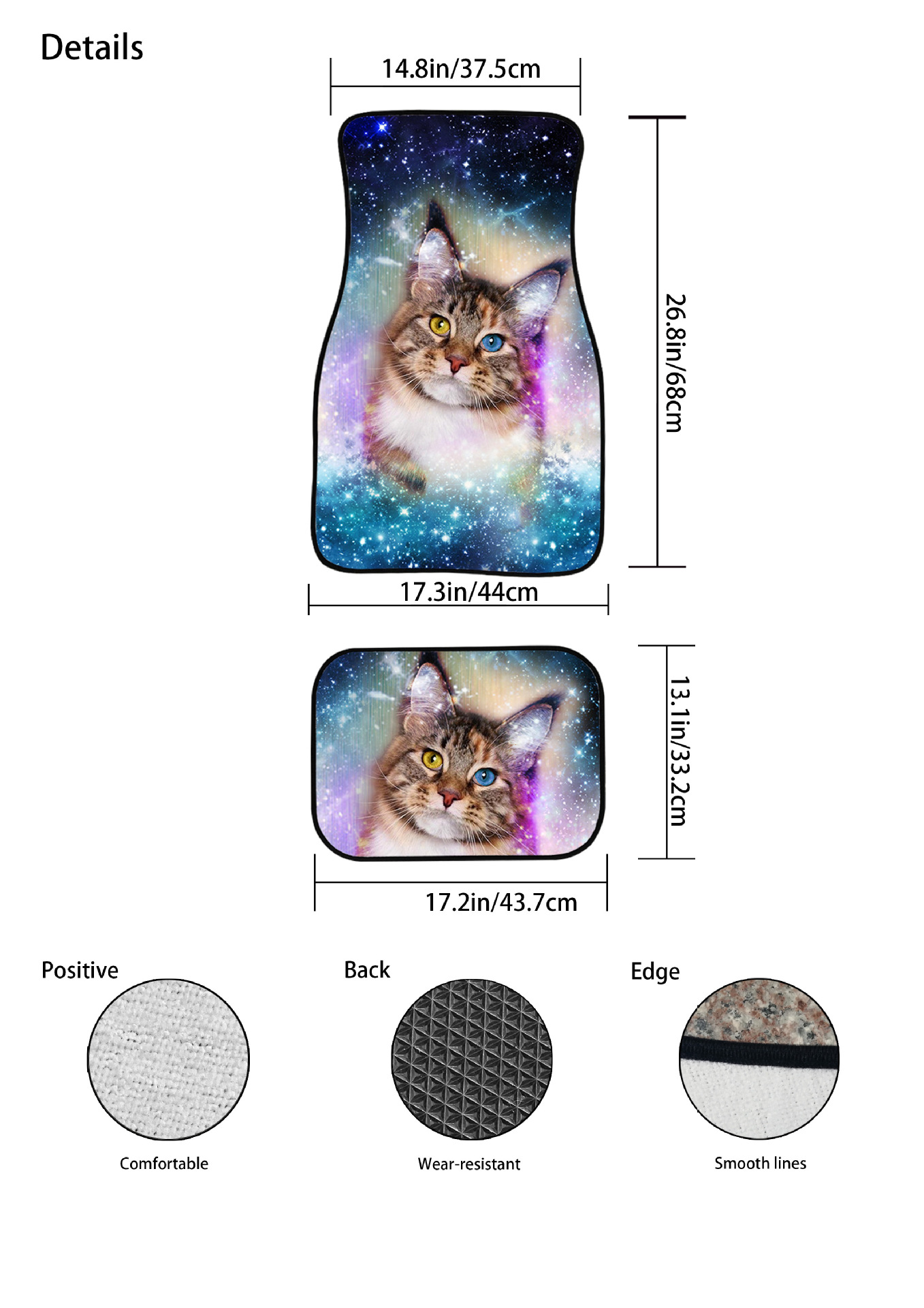 Foreign Trade Supply General Car Foot Mat Four-Piece Custom Floor Mat Floor Mat Little Daisy Tower Car Supplies Foreign Trade Supply General Car Foot Mat Four-Piece Custom Floor Mat Floor Mat Little Daisy Tower Car Supplies