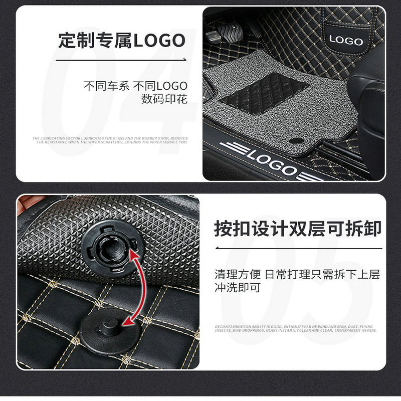 Wholesale for Foreign Trade Car Special General Form Quilted Foot Pad Right Rudder Automobile Carpet Mat Factory Supply