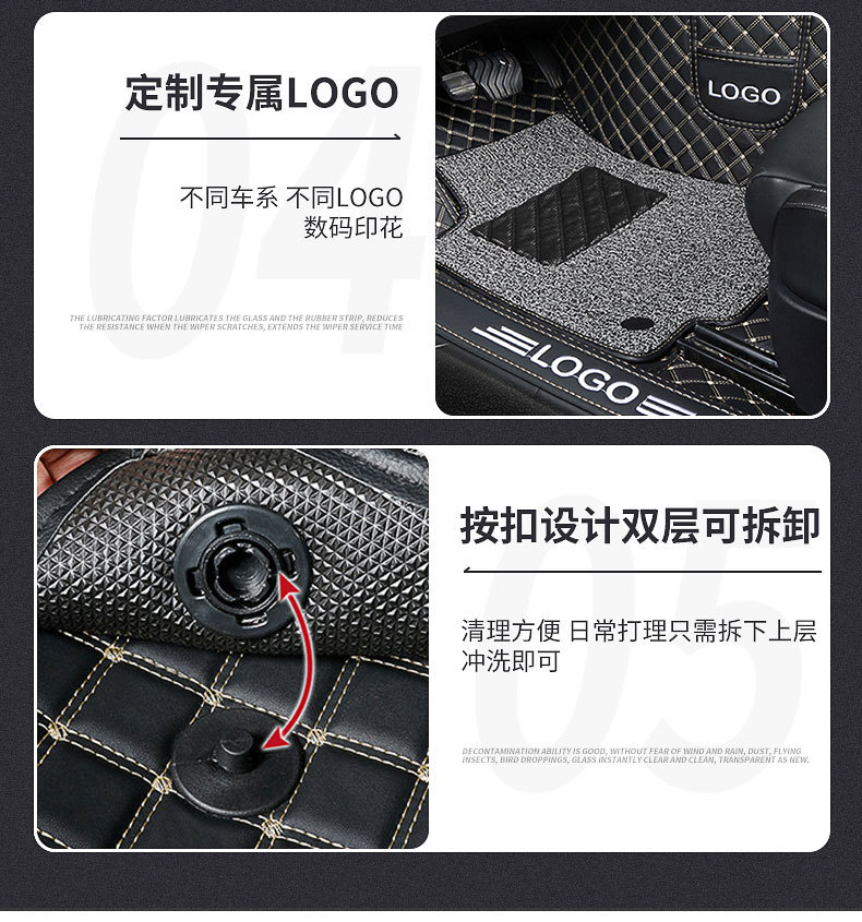 Wholesale for Foreign Trade Car Special General Form Quilted Foot Pad Right Rudder Automobile Carpet Mat Factory Supply