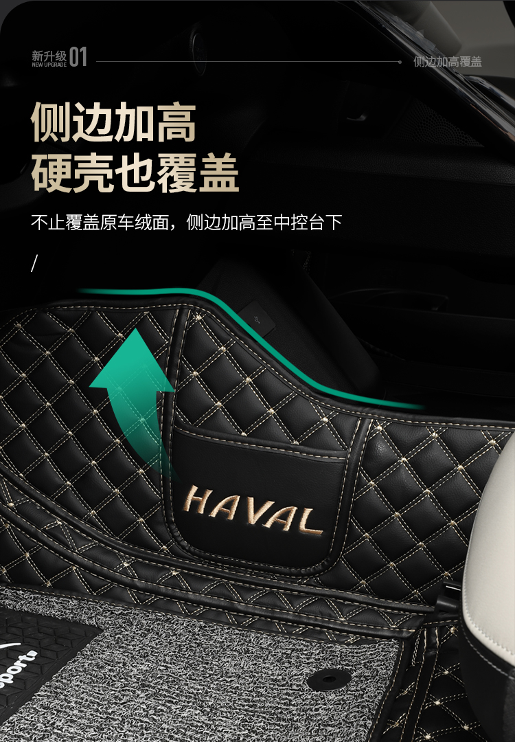 First Love Second Generation Third Generation Haver H6 Coolpad Bag Threshold Wire Ring Double-Layer Interior Modification Fully Surrounded Car Foot Mat