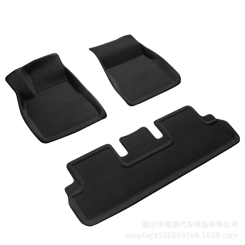 Applicable to Tesla Model 3 Left and Right Rudder Fully Surrounded 3D Car Foot Mat TPR Material XPe Floor Mat
