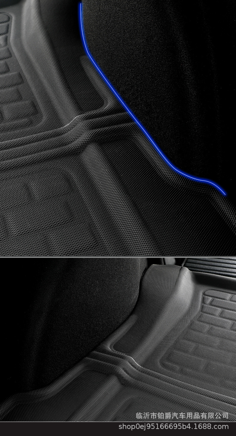 Applicable to Tesla Model 3 Left and Right Rudder Fully Surrounded 3D Car Foot Mat TPR Material XPe Floor Mat