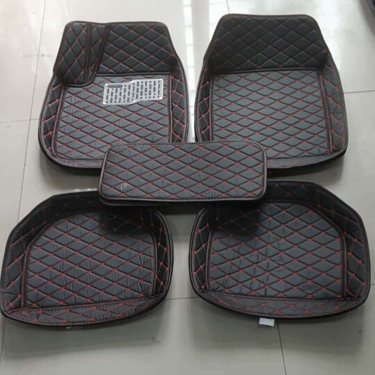 Car Foot Mat Five-Piece Set Indentation Leather Fully Surrounded Car Foot Mat