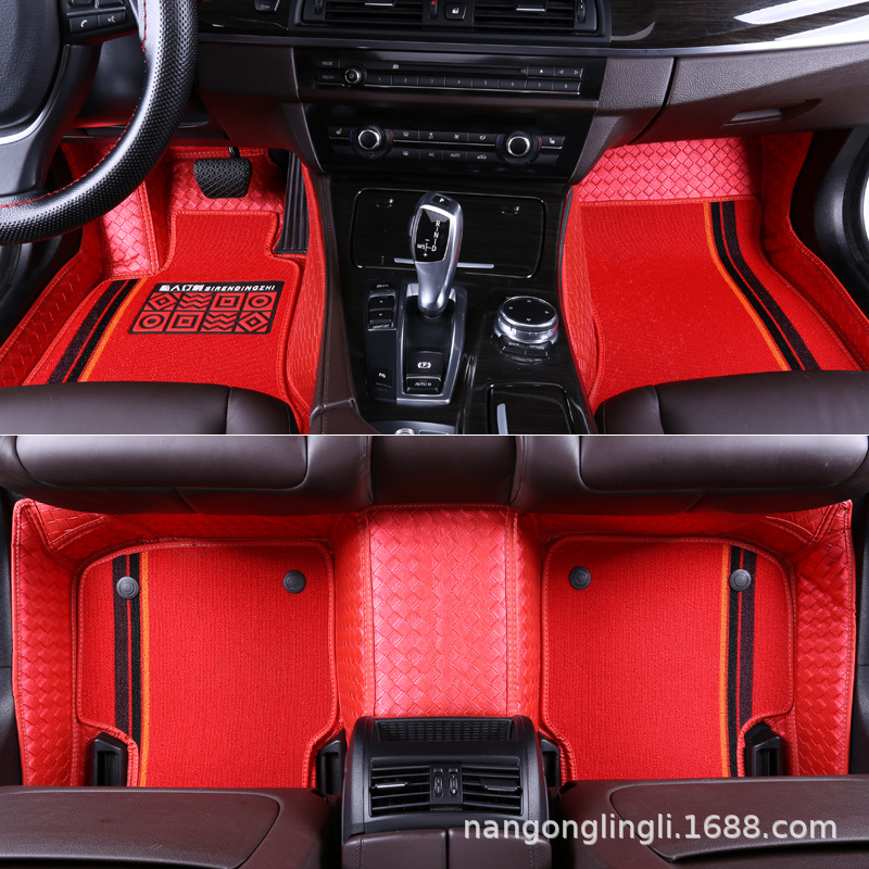 Woven Chenille Silk Car Foot Mat Fully Surrounded and Free Cutting Car Easy to Clean Thickened Non-Slip Foot Mat