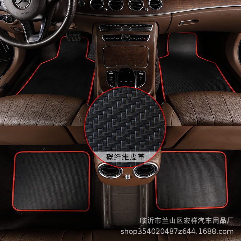One Piece Dropshipping Factory Wholesale Foreign Trade PVC Car Universal Foot Pad Carpet Car Floor Mat Support Customization