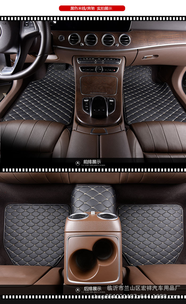 One Piece Dropshipping Factory Wholesale Foreign Trade PVC Car Universal Foot Pad Carpet Car Floor Mat Support Customization
