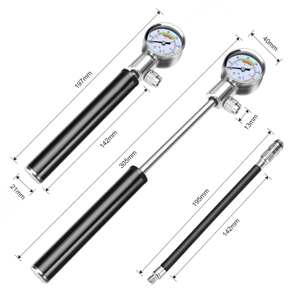Portable High Pressure Tire Pump Bike Pump Mountain Bike American French Valve Pump Mini Inflator Tire Repair