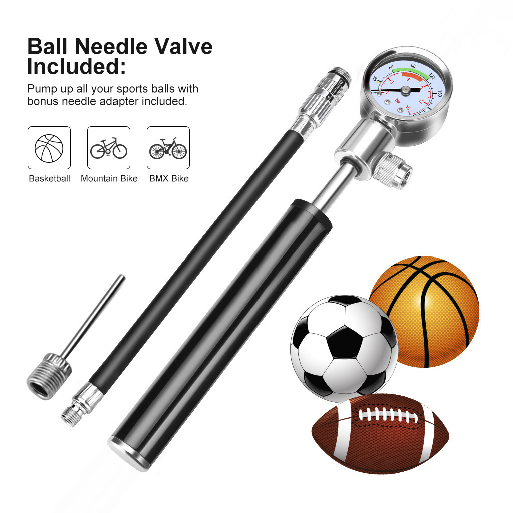 Portable High Pressure Tire Pump Bike Pump Mountain Bike American French Valve Pump Mini Inflator Tire Repair