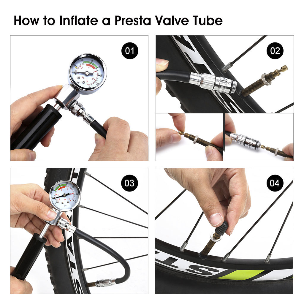 Portable High Pressure Tire Pump Bike Pump Mountain Bike American French Valve Pump Mini Inflator Tire Repair