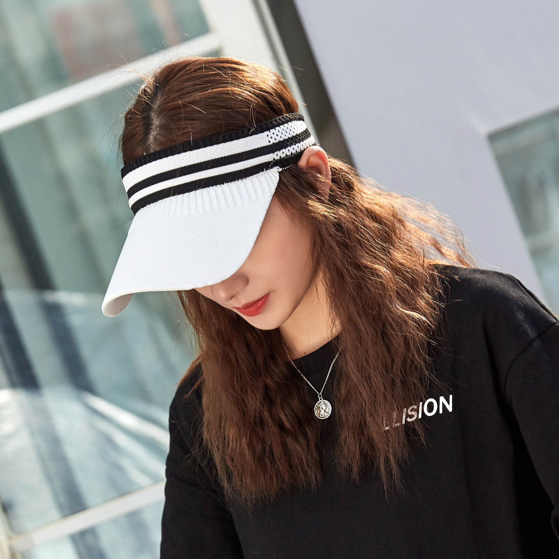 Topless Hat Women&#039;s Sports Summer Outdoor Running Baseball Cap Sweat-Absorbent Sun Hat Women&#039;s Sun Protection Korean Style Peaked Sun Hat