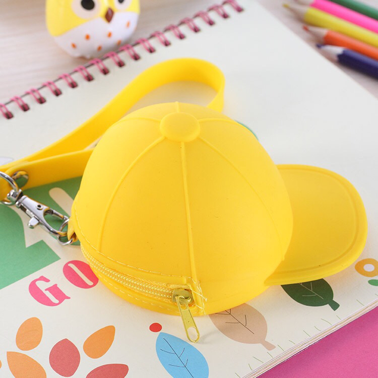 Korean Cute Cartoon Candy Color Baseball Cap Coin Bag Mini Hat Key Case Silicone Female Coin Clutch Korean Cute Cartoon Candy Color Baseball Cap Coin Bag Mini Hat Key Case Silicone Female Coin Clutch