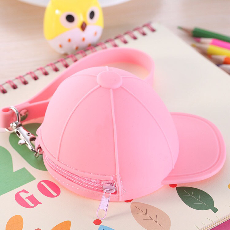 Korean Cute Cartoon Candy Color Baseball Cap Coin Bag Mini Hat Key Case Silicone Female Coin Clutch Korean Cute Cartoon Candy Color Baseball Cap Coin Bag Mini Hat Key Case Silicone Female Coin Clutch