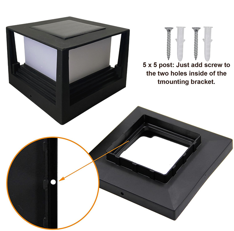 Outdoor Solar Pillar Lamp Square Wooden Pillar Lamp Pillar Cap Lamp Household Garden Lamp Fence Lamp Outdoor Solar Pillar Lamp Square Wooden Pillar Lamp Pillar Cap Lamp Household Garden Lamp Fence Lamp