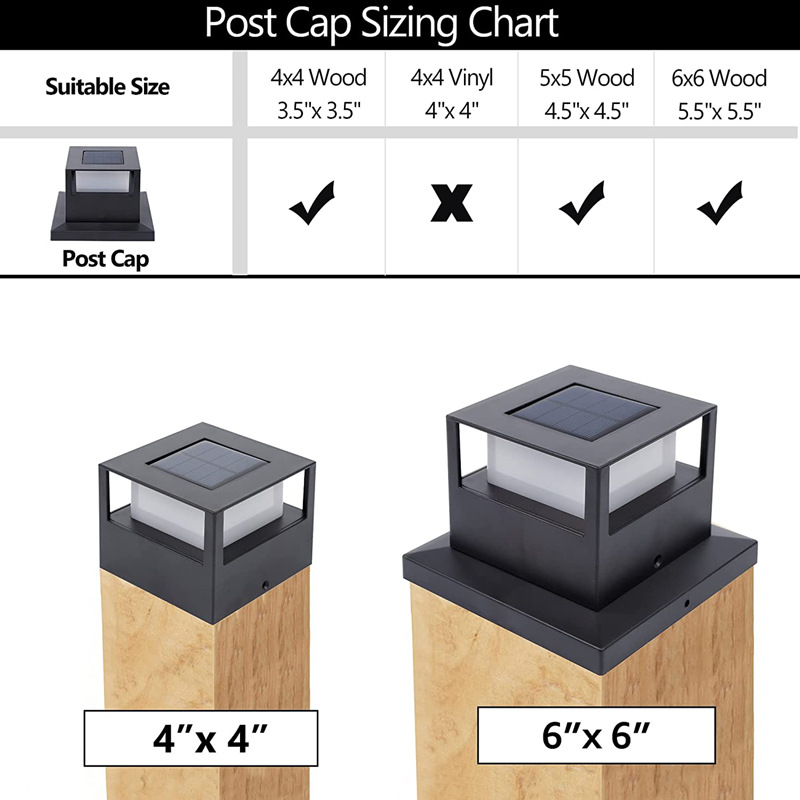 Outdoor Solar Pillar Lamp Square Wooden Pillar Lamp Pillar Cap Lamp Household Garden Lamp Fence Lamp Outdoor Solar Pillar Lamp Square Wooden Pillar Lamp Pillar Cap Lamp Household Garden Lamp Fence Lamp