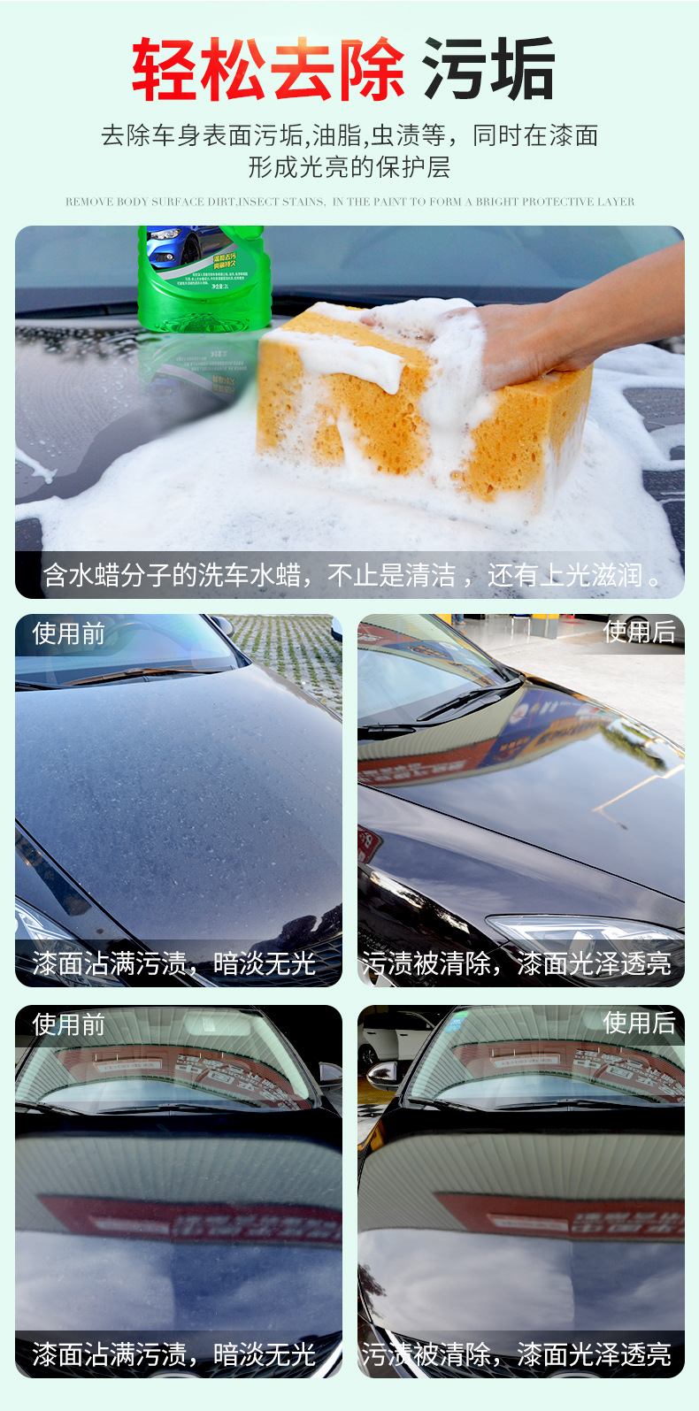 Yuineng Yn8216 High Foam Car Wash Foam/Car Wash Water Wax Wholesale 4S Car Care Products Automobile Cleaning Agent