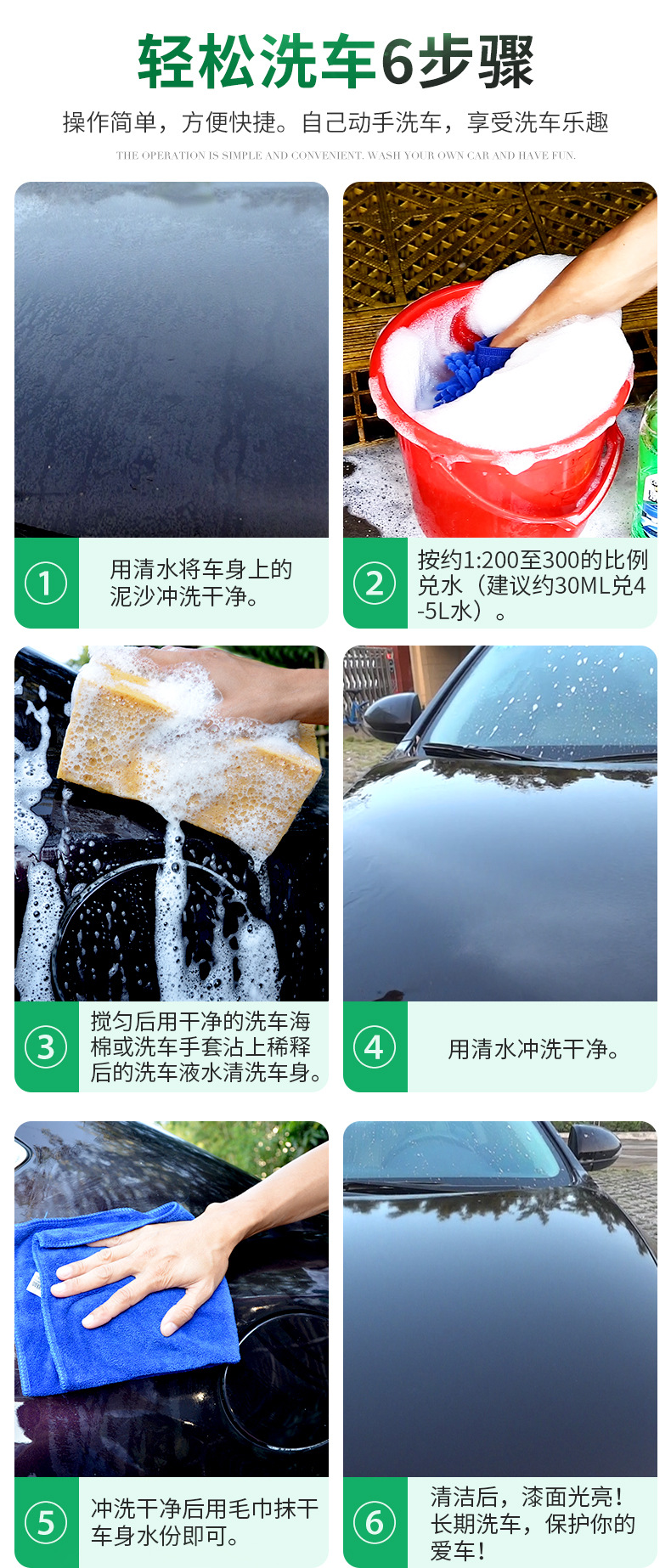 Yuineng Yn8216 High Foam Car Wash Foam/Car Wash Water Wax Wholesale 4S Car Care Products Automobile Cleaning Agent