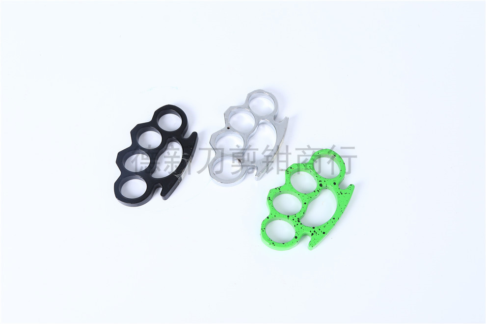Tiger Finger Boxing Gloves Four-Finger Legal Self-Defense Weapon Hand Chapelet Ring Defense Fighting Supplies Hand Buckle Finger Holder