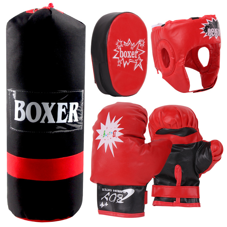 Children&#039;s Boxing Gloves Hand Target Sandbag Set Sanda Baffle Children&#039;s Fitness Boy Exercise Body Training Toys