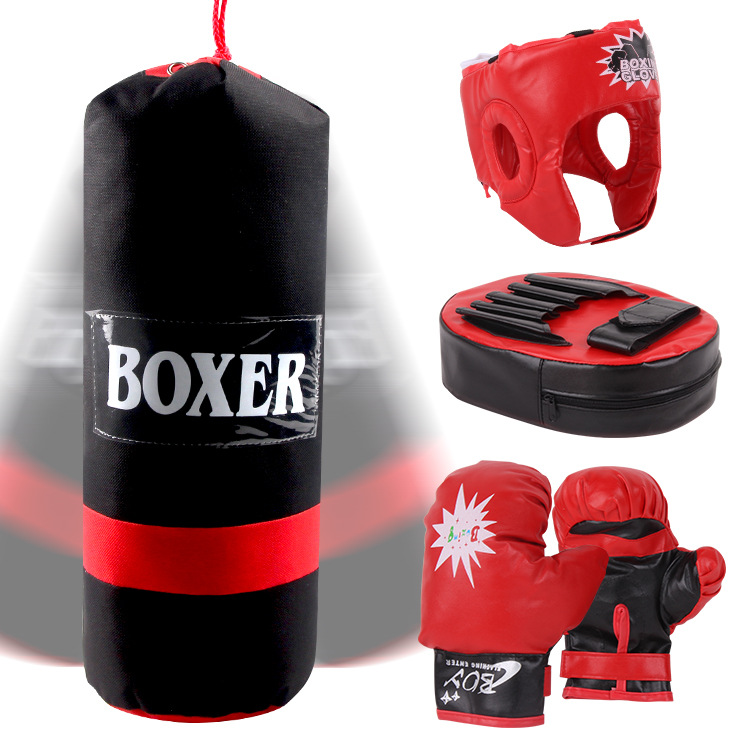 Children&#039;s Boxing Gloves Hand Target Sandbag Set Sanda Baffle Children&#039;s Fitness Boy Exercise Body Training Toys