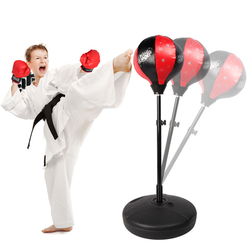 Children&#039;s Boxing Gloves Sandbag Set Vertical Tumbler Training Equipment Fitness Indoor Sports Little Boy Toy