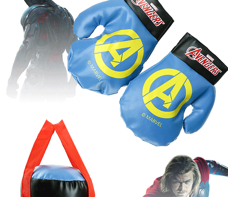 Disney Children's Mini Boxing Gloves Same Type as TikTok Marvel Spider-Man Avengers Boxing Gloves Pressure Reduction Toy