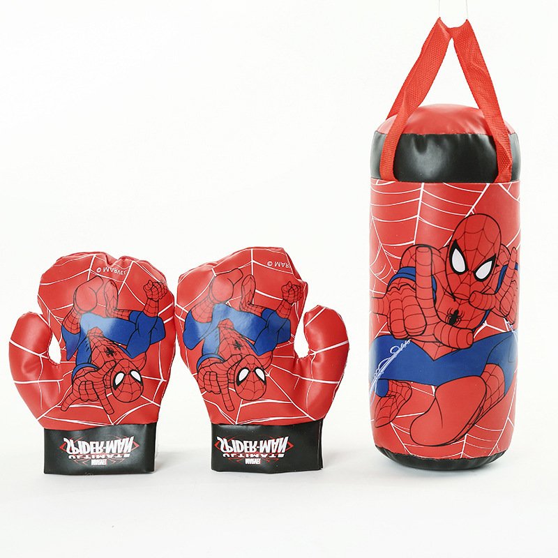 Cross-Border Hot Avengers Boxing Gloves Toys Children&#039;s Spider-Man Mini Boxing Glove Set Stall Toys
