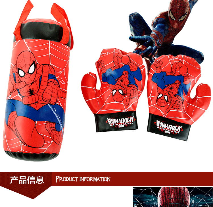 Cross-Border Hot Avengers Boxing Gloves Toys Children's Spider-Man Mini Boxing Glove Set Stall Toys