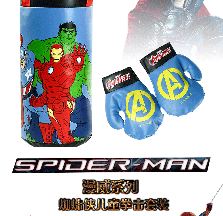 Cross-Border Hot Avengers Boxing Gloves Toys Children's Spider-Man Mini Boxing Glove Set Stall Toys
