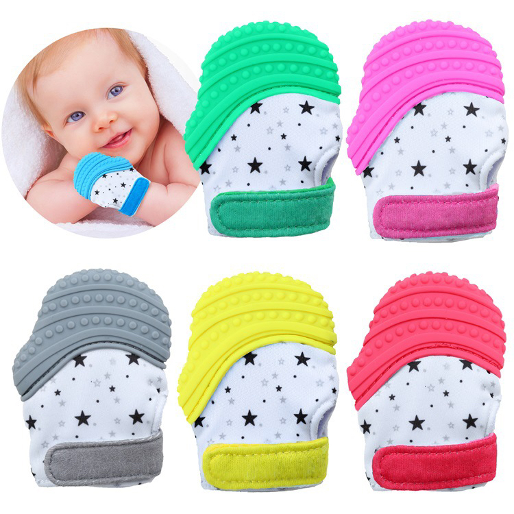 Baby Molar Gloves Teether Baby Teether Teether Boxing Gloves Happy Bite Correction Baby Prevent Hand Sucking Anti-Scratch Face Newborn