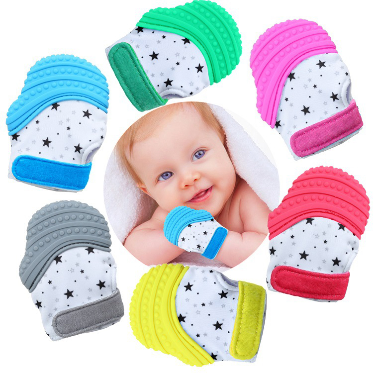 Baby Molar Gloves Teether Baby Teether Teether Boxing Gloves Happy Bite Correction Baby Prevent Hand Sucking Anti-Scratch Face Newborn