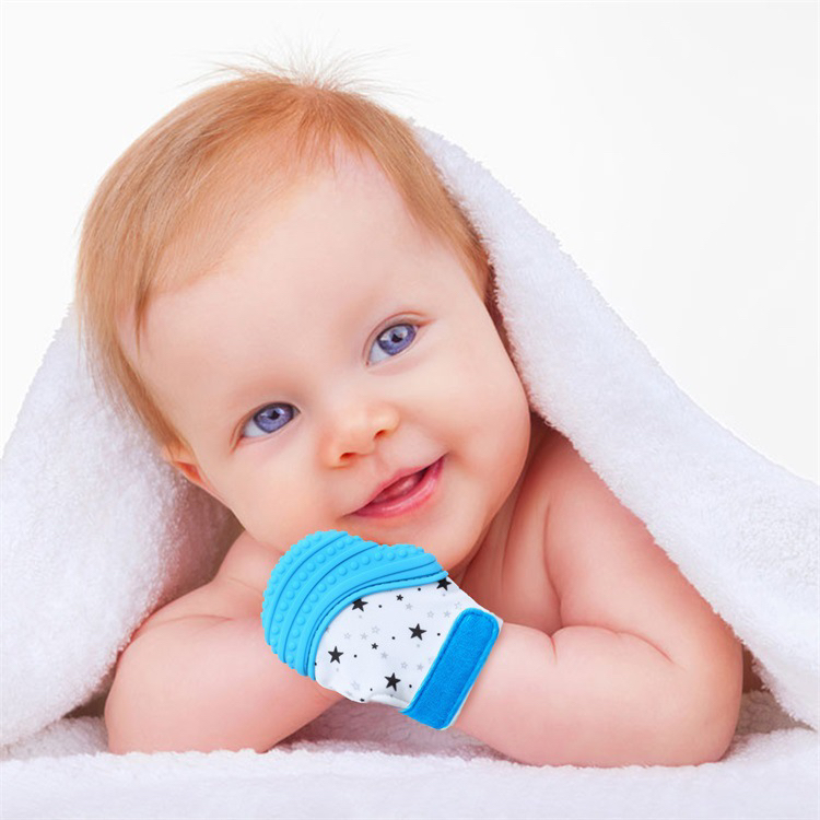 Baby Molar Gloves Teether Baby Teether Teether Boxing Gloves Happy Bite Correction Baby Prevent Hand Sucking Anti-Scratch Face Newborn
