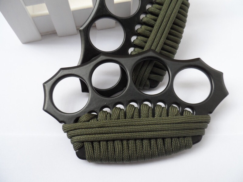 Summoner Tiger Finger Boxing Gloves Four Brass Knuckle Self-Defense Weapon Hand Chapelet Finger Ring Defense Fighting Supplies Hand Buckle Finger Holder