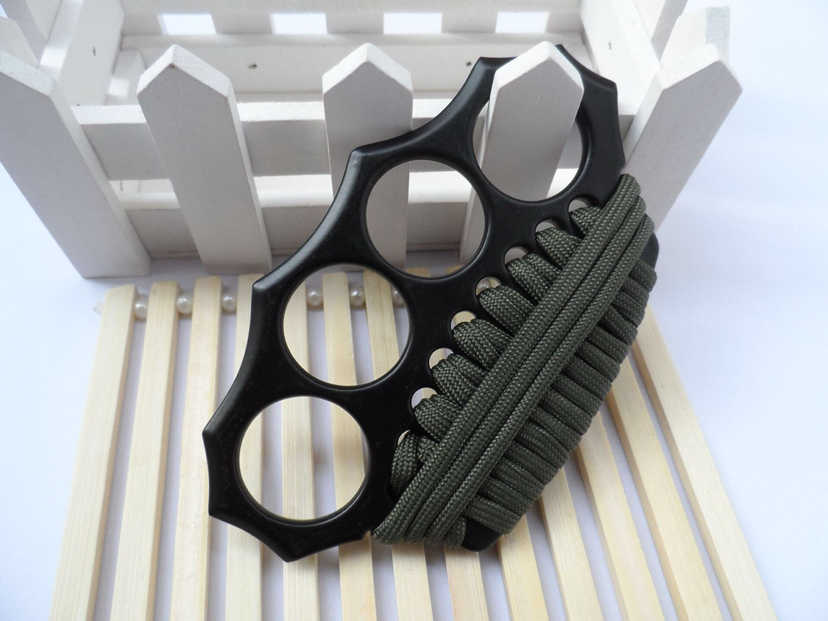 Summoner Tiger Finger Boxing Gloves Four Brass Knuckle Self-Defense Weapon Hand Chapelet Finger Ring Defense Fighting Supplies Hand Buckle Finger Holder