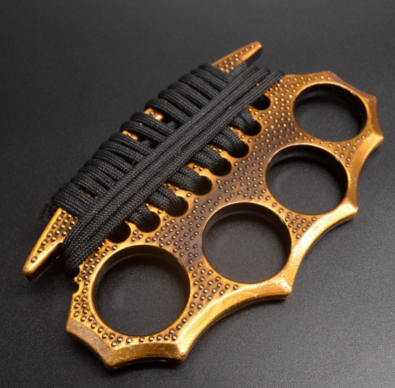 Summoner Iron Four-Finger Tiger Self-Defense Weapon Tiger Ring Boxing Gloves Hand Buckle Finger Holder Hand Chapelet Boxing Ring Defense Supplies