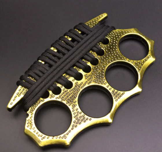 Summoner Iron Four-Finger Tiger Self-Defense Weapon Tiger Ring Boxing Gloves Hand Buckle Finger Holder Hand Chapelet Boxing Ring Defense Supplies