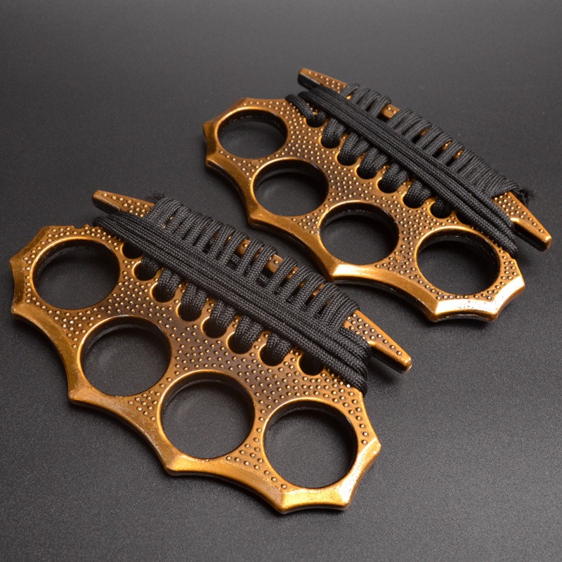 Summoner Iron Four-Finger Tiger Self-Defense Weapon Tiger Ring Boxing Gloves Hand Buckle Finger Holder Hand Chapelet Boxing Ring Defense Supplies