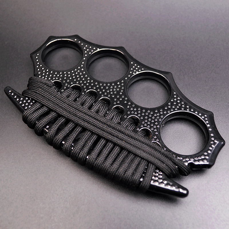 Summoner Iron Four-Finger Tiger Self-Defense Weapon Tiger Ring Boxing Gloves Hand Buckle Finger Holder Hand Chapelet Boxing Ring Defense Supplies