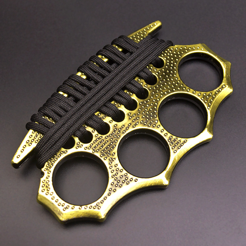 Summoner Iron Four-Finger Tiger Self-Defense Weapon Tiger Ring Boxing Gloves Hand Buckle Finger Holder Hand Chapelet Boxing Ring Defense Supplies