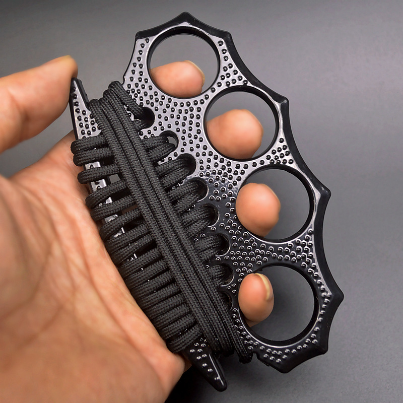 Summoner Iron Four-Finger Tiger Self-Defense Weapon Tiger Ring Boxing Gloves Hand Buckle Finger Holder Hand Chapelet Boxing Ring Defense Supplies
