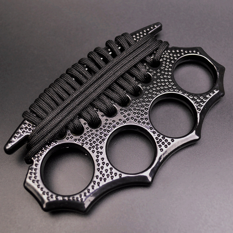 Summoner Iron Four-Finger Tiger Self-Defense Weapon Tiger Ring Boxing Gloves Hand Buckle Finger Holder Hand Chapelet Boxing Ring Defense Supplies