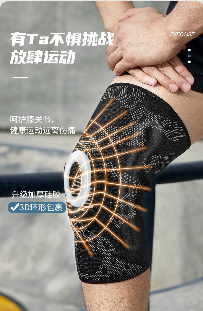 Professional Sports Kneecaps Basketball Suit Men's and Women's Menisci Joint Running Kneecap Knee Protective Cover Summer Thin Professional Sports Kneecaps Basketball Suit Men's and Women's Menisci Joint Running Kneecap Knee Protective Cover Summer Thin