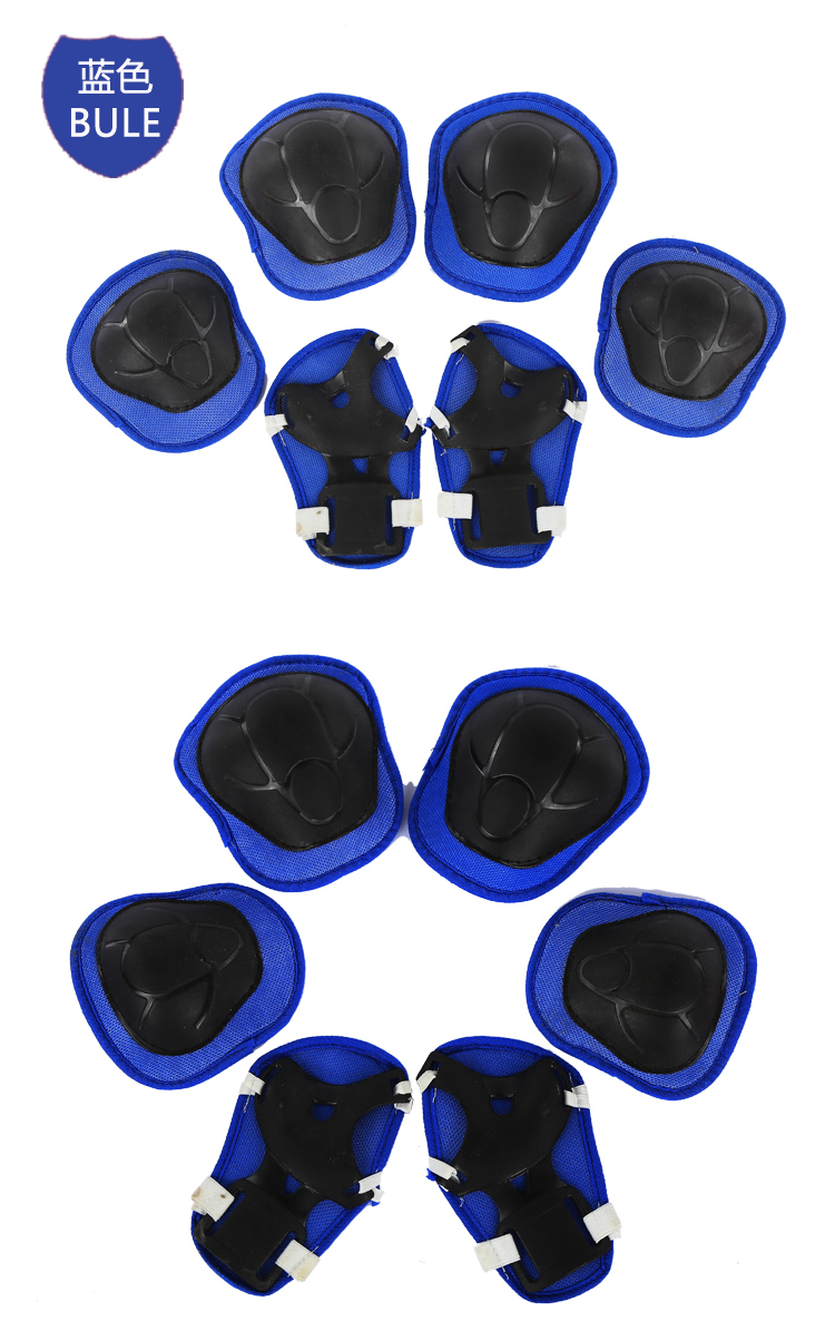 Manufacturers direct thickened roller skating protective gear 6 pieces of children's roller skating skates protective gear set skateboard kneecap