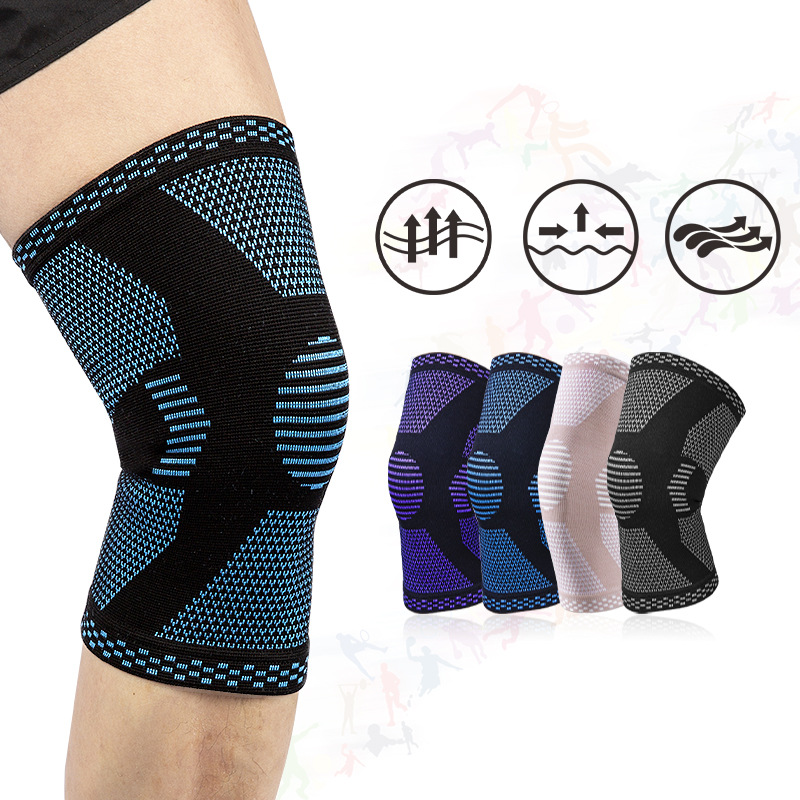 Sports Nylon Knitted Knee Pads Lightweight Badminton Running Fitness Kneecap Outdoor Mountaineering Protective Gear in Stock