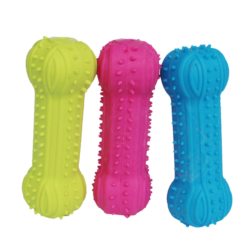 Wholesale Pet TPR Toy Long Whistle Barbell Cat Dog Sound Toy Tooth Cleaning Molar Dog Training Supplies