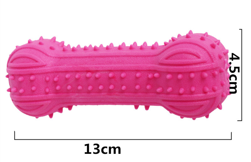 Wholesale Pet TPR Toy Long Whistle Barbell Cat Dog Sound Toy Tooth Cleaning Molar Dog Training Supplies